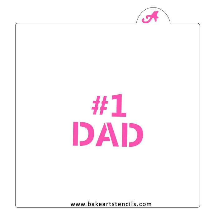 #1 Dad Cookie Stencil bakeartstencil