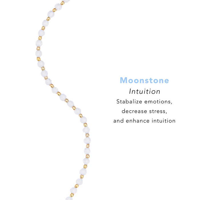3mm Moon Dancer + 3mm Moonstone Dewdrop Stack, moonstone stone chart