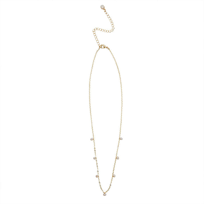 3mm Self Love Dewdrop Necklace, flat lay full length