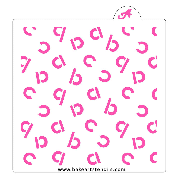 abc Letter Pattern Stencil bakeartstencil