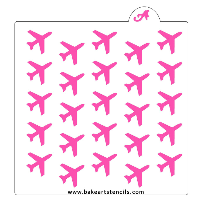 Airplane Pattern Cookie Stencil bakeartstencil