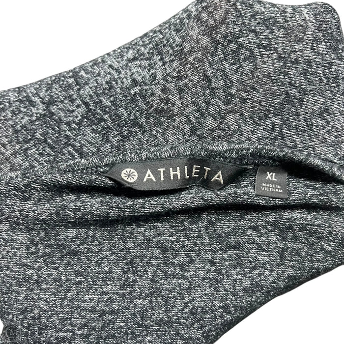 Athletic Top Long Sleeve Crewneck By Athleta In Black & Grey, Size: Xl