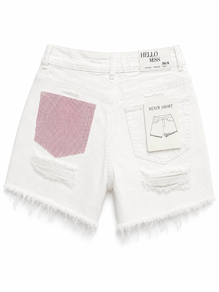 Barbie White Denim Shorts