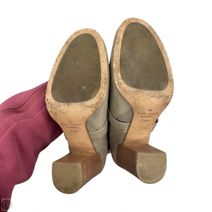 Boots Designer By Kate Spade In Taupe, Size: 7.5