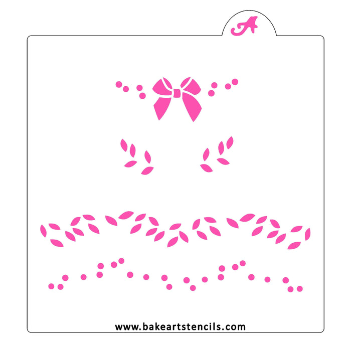 Boughs of Holly Cookie Stencil bakeartstencil