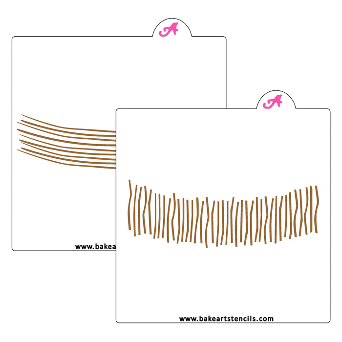 Burlap Ribbon Cookie Stencil Set bakeartstencil