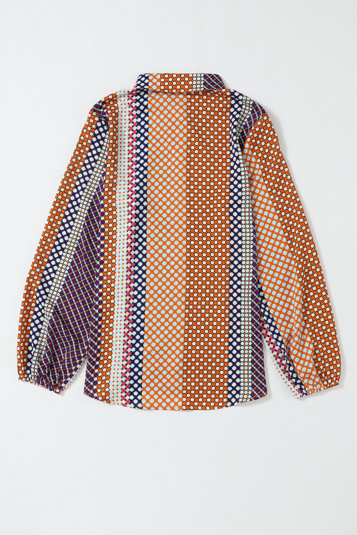 Chemise droite boutonnée à manches longues *