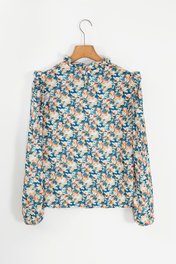 Chemisier bleu ciel à manches bouffantes *-A WOMAN WE LOVE