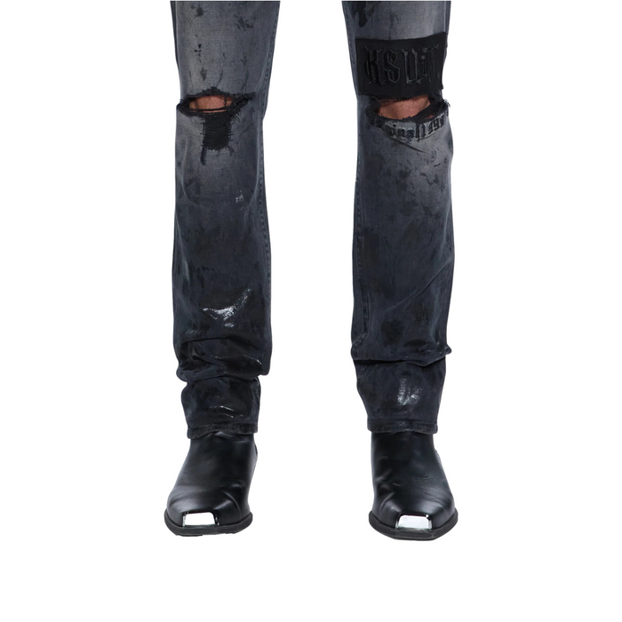 Chitch powder grey praying Jeans