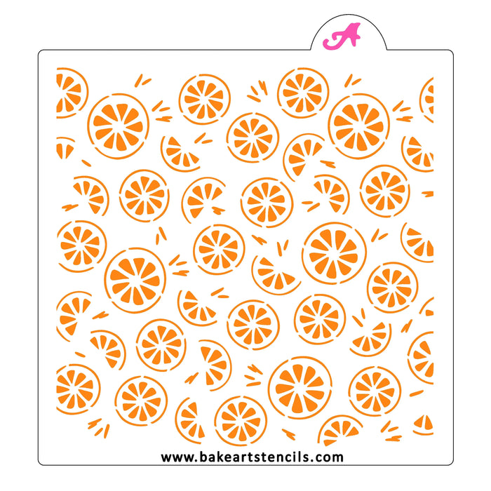 Citrus Squeeze Cookie Stencil bakeartstencil