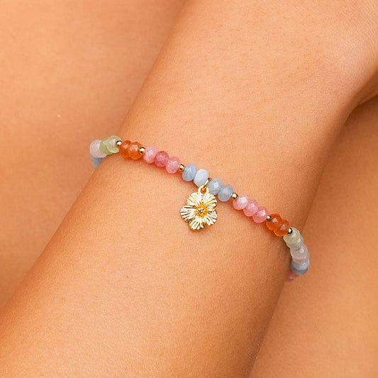 "Create Your Own Paradise" Mantra Bracelet, on wrist