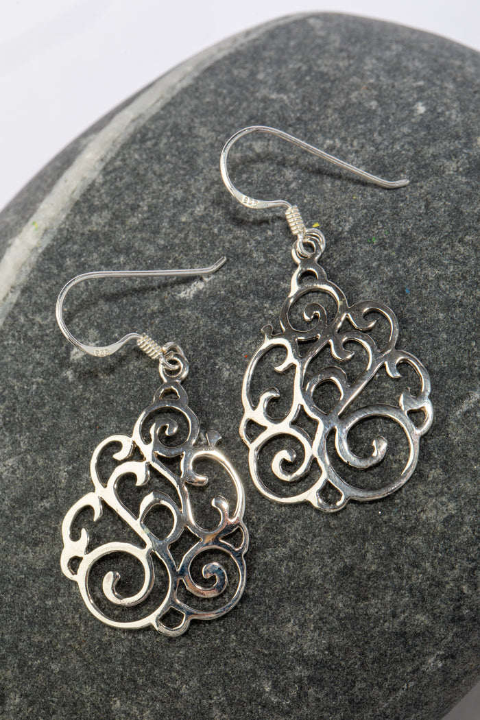 Curlicue Sterling Silver Earrings
