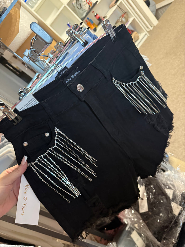 Diamond Pocket Denim Shorts