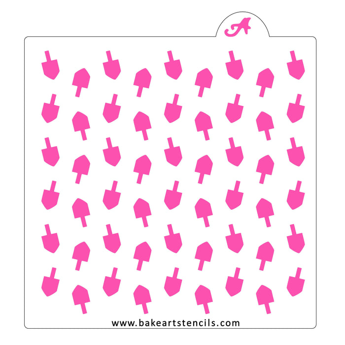 Dreidel Pattern Stencil bakeartstencil