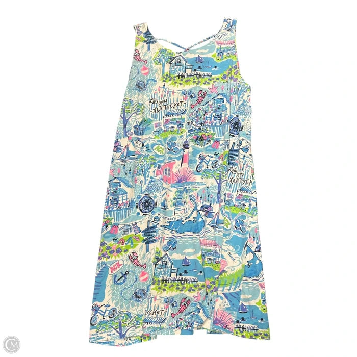 Dress Designer By Lilly Pulitzer In Blue & Green, Size: L