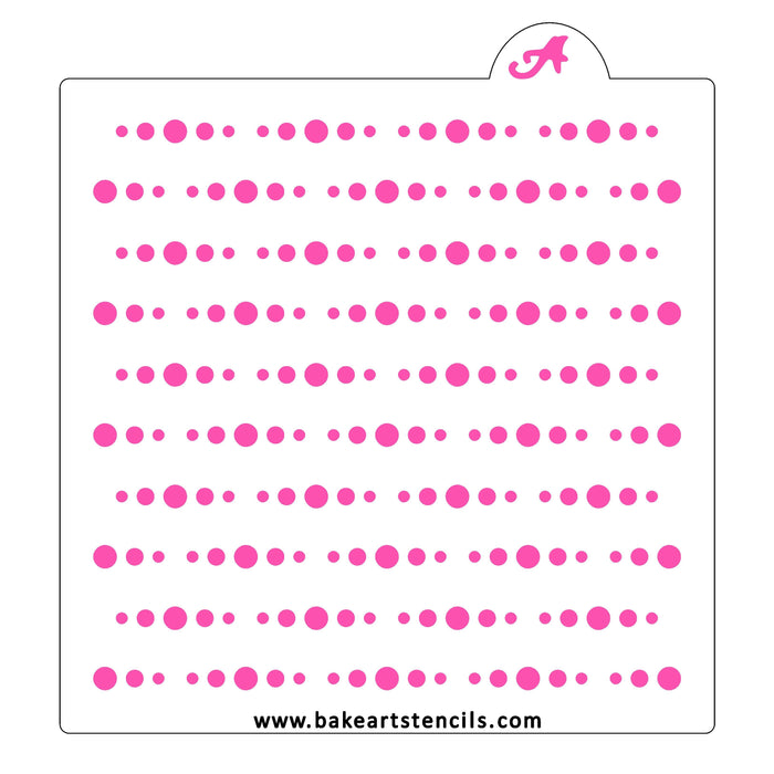 Dynamic Dots Pattern Cookie Stencil bakeartstencils
