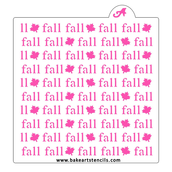 Fall Maple Repeat Cookie Stencil bakeartstencil