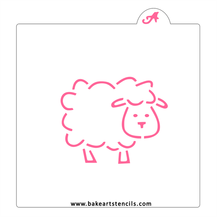 Fluffy Sheep Cutter/Stencil bakeartstencil