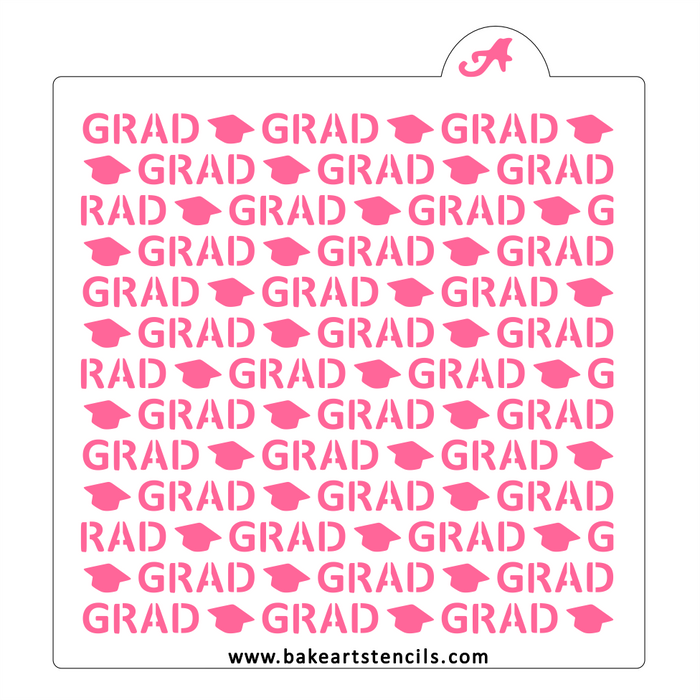 Grad Repeat Cookie Stencil bakeartstencil