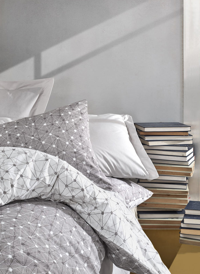 Gray Connections Duvet Cover Set | Gray