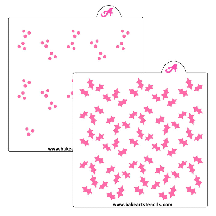 Holly Berry Pattern Stencil bakeartstencil
