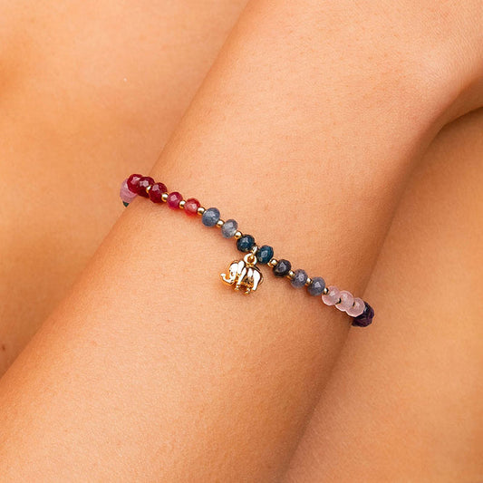 "It Takes a Village" Mantra Bracelet, on wrist