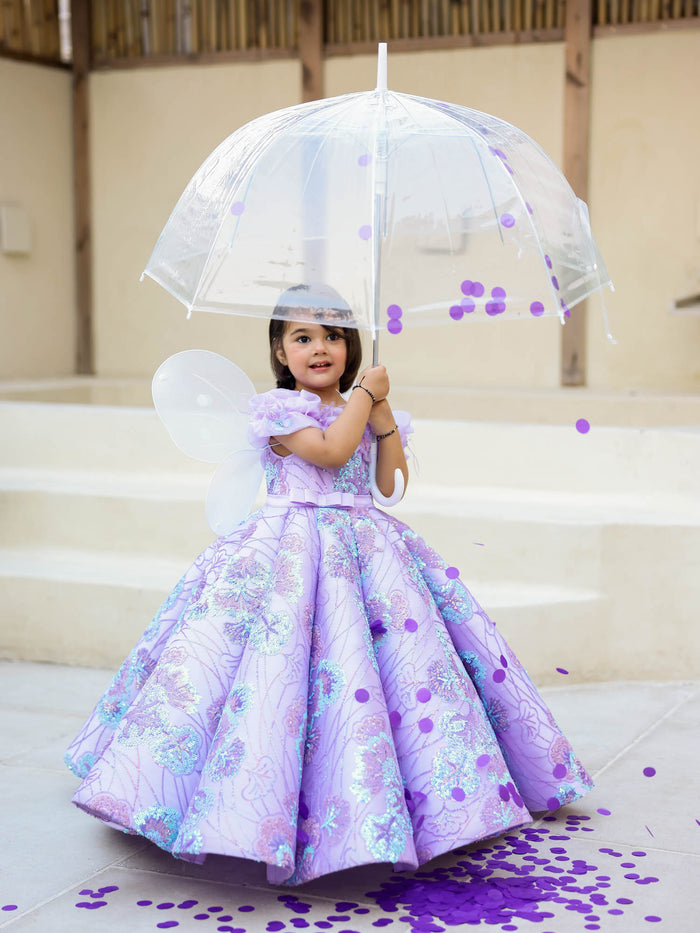 JANYAS CLOSET Lavender Mermaid Detachable Princess Gown