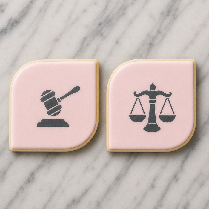 Law Scale Symbol Cookie Stencil bakeartstencil