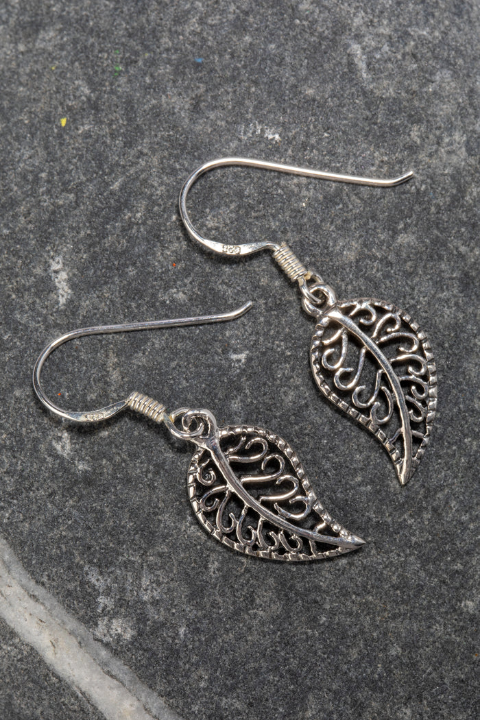 Leaf Sterling Silver Earrings