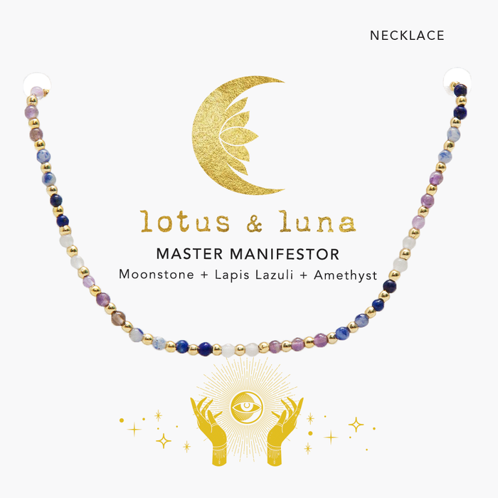 Master Manifestor 2mm Healing Necklace, on branded card