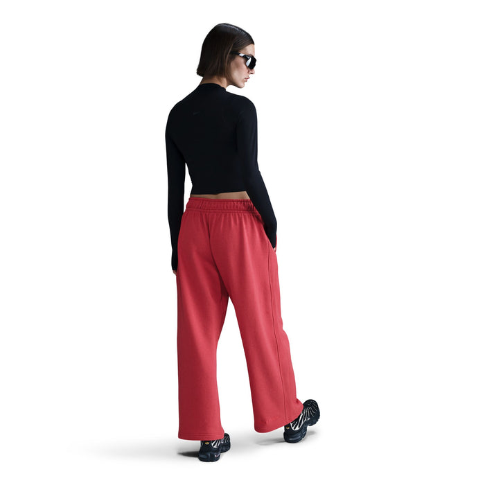 Mid-Rise Oversized Open-Hem French Terry Pants