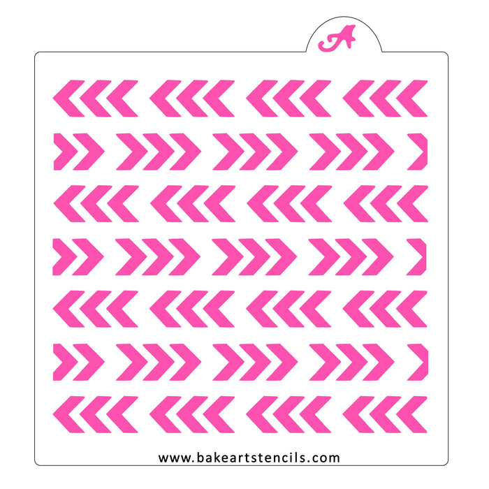 Modern Herringbone Cookie Stencil bakeartstencil