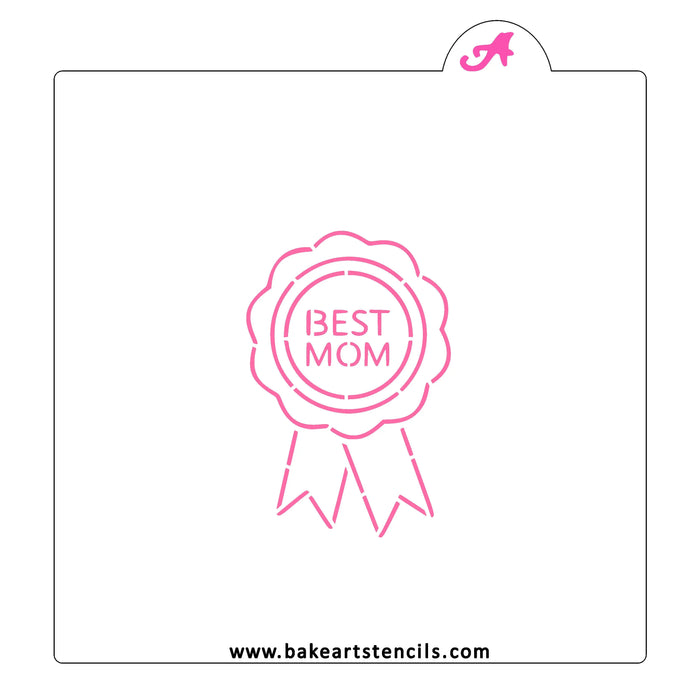 Mom Ribbon PYO Cookie Stencil bakeartstencil