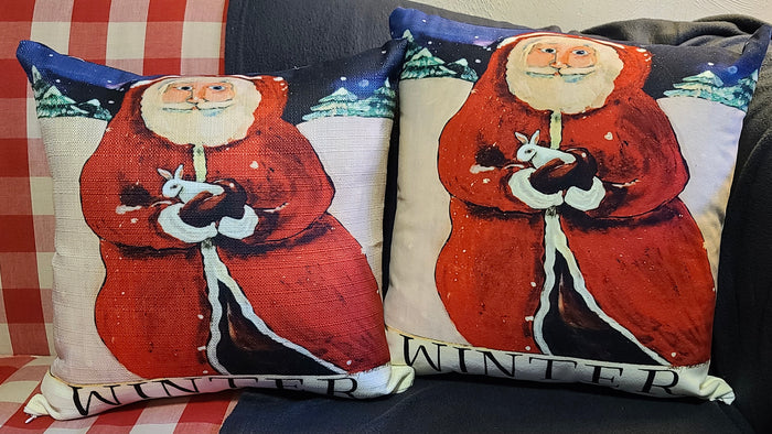 NANCY THOMAS PILLOWS - Santas - Winter Santa