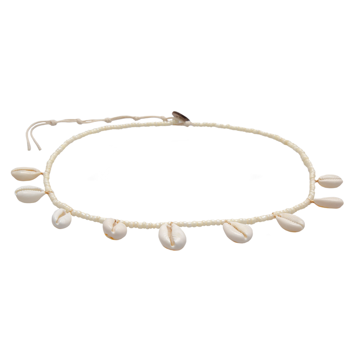 Oceans Treasure Island Girl Necklace, flat lay full length