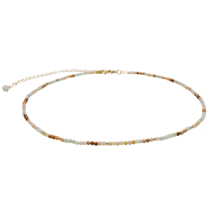 Peacemaker 2mm Healing Necklace, flat lay