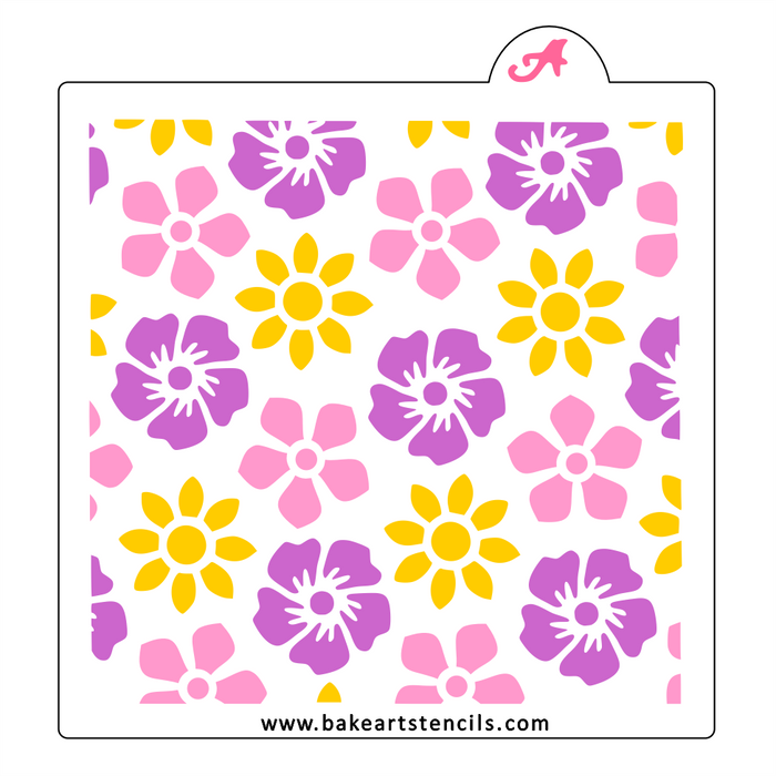Pretty Garden Stencil bakeartstencil