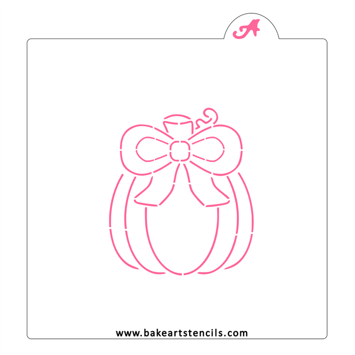 Pumpkin Bow PYO Stencil bakeartstencil
