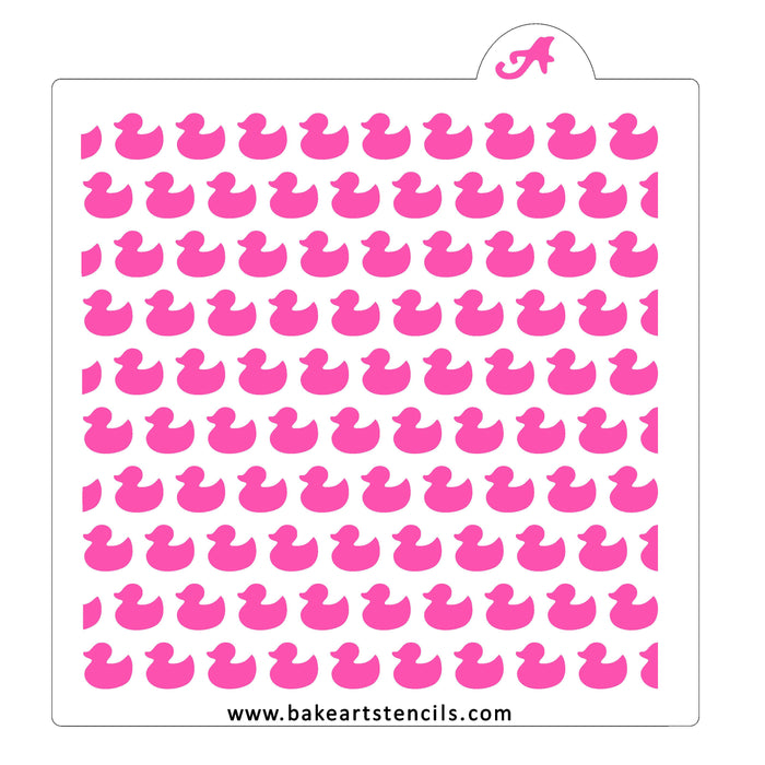 Rubber Ducky Pattern Stencil bakeartstencil