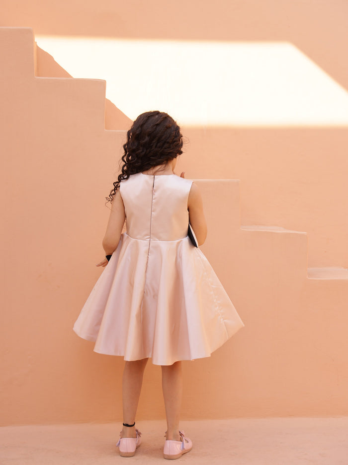 Sale Champagne Petal Grace Satin Dress