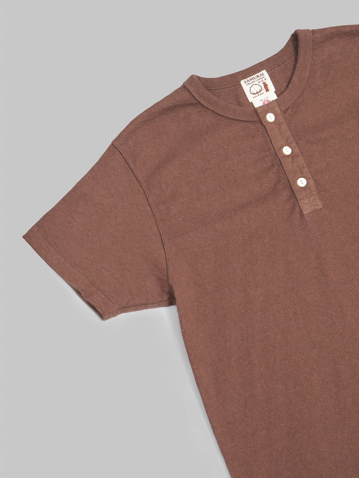 Samurai jeans japanese cotton henley tshirt kuri dark sleeve