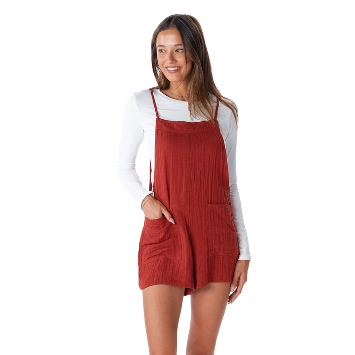 Seaside Spice Boardwalk Romper, front