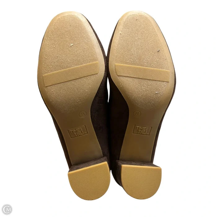 Shoes Heels Block By Time And Tru In Brown, Size: 8