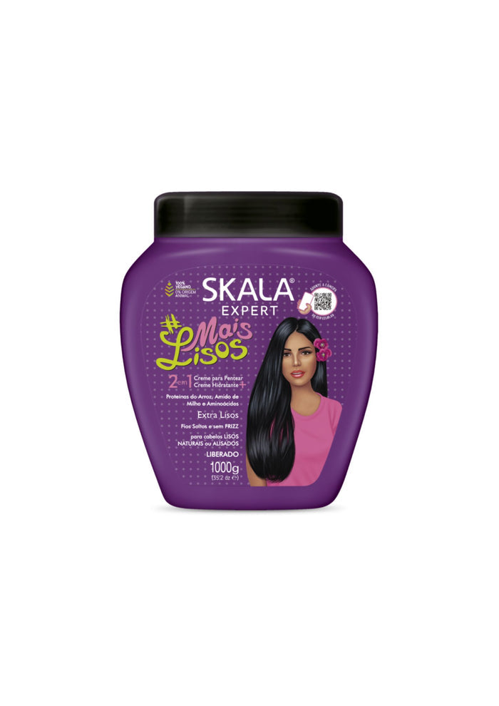 Skala Hair Treatment Mais Lisos 1000 g – Hydraterende 2-in-1 Haarcrème voor Glad en Pluisvrij Haar