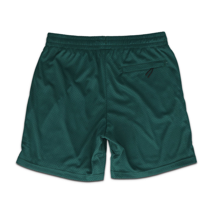 Solid Mesh BasketBall Short Green