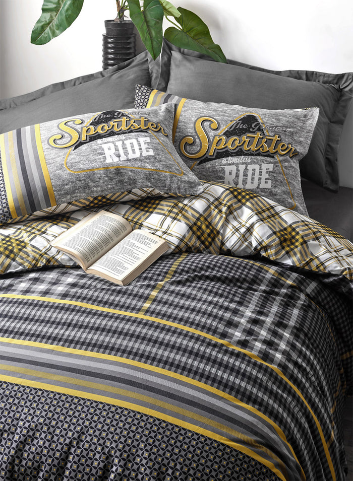Sports in Gray Duvet Cover Set | Gray