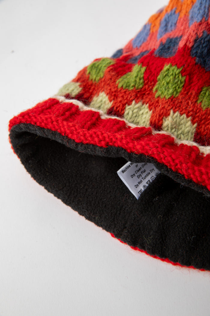 Spots Dots and Stripes Handmade Wool Hat