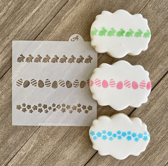 Spring Into Easter Garland Stencil bakeartstencil