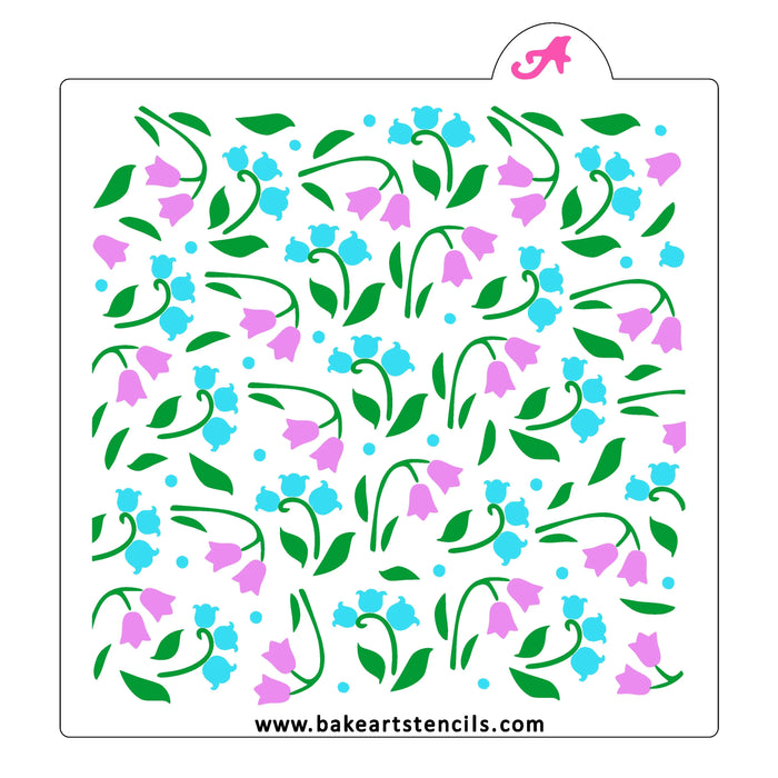 Spring Meadow Cookie Stencil Set bakeartstencil
