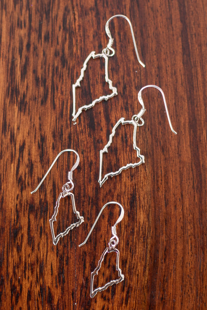State Of Maine Outline Earrings